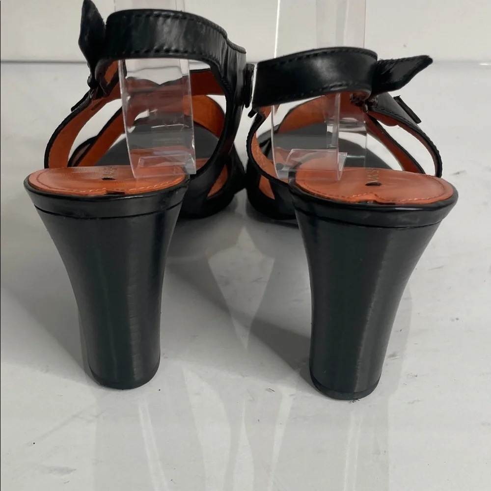 Via Spiga Black Open-Toe Heels